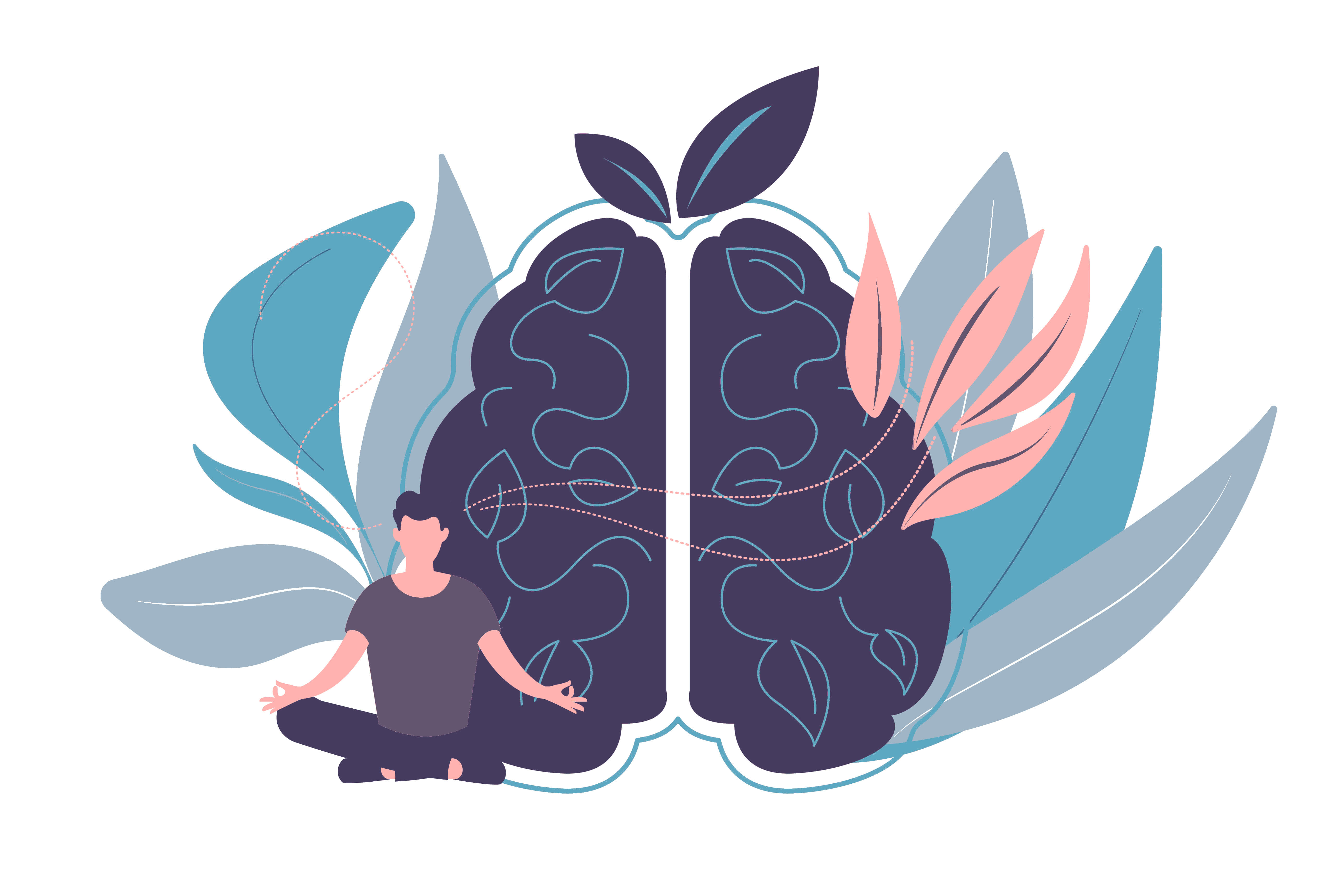 Persona meditando disfrutando de su garantía