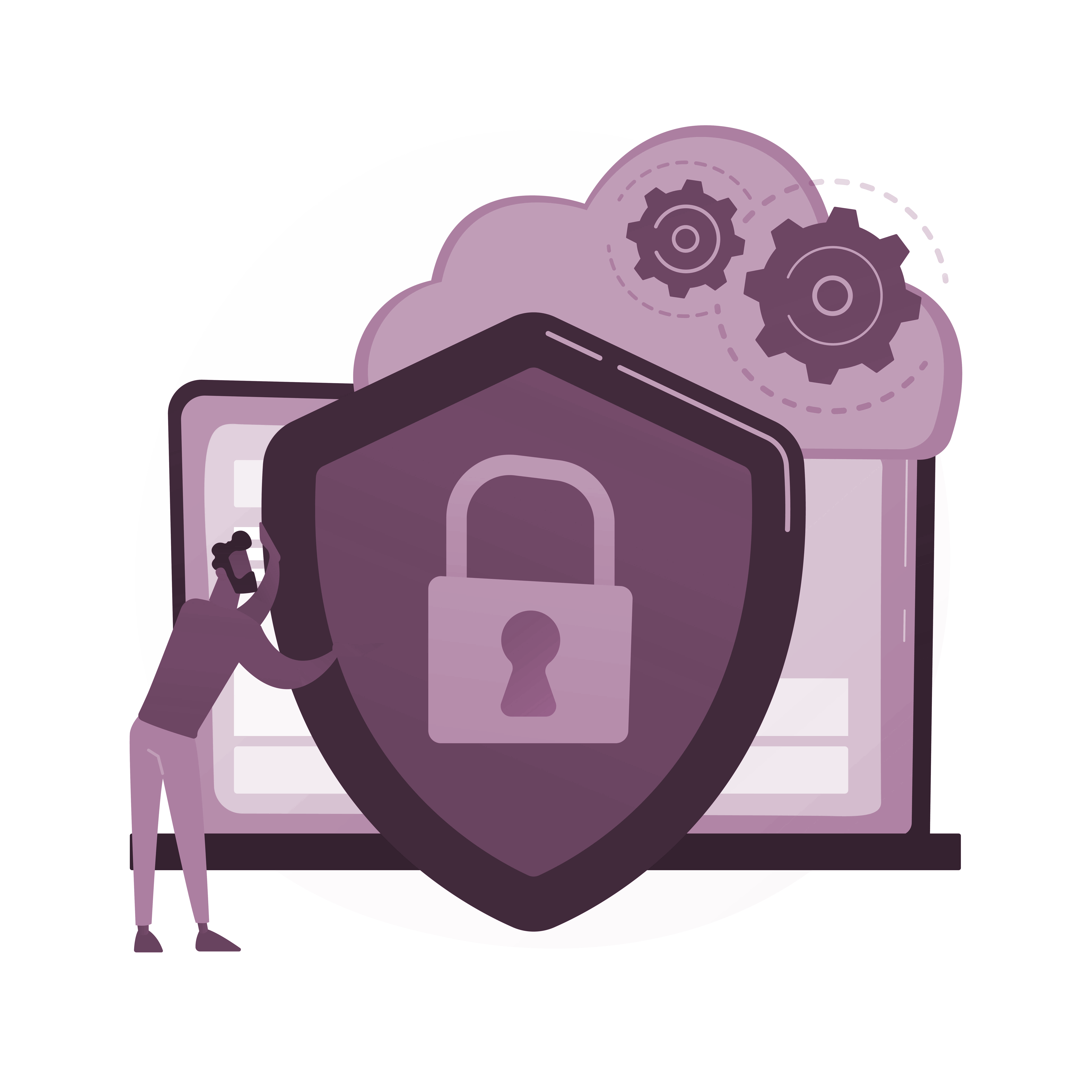 Candado delante de una pantalla